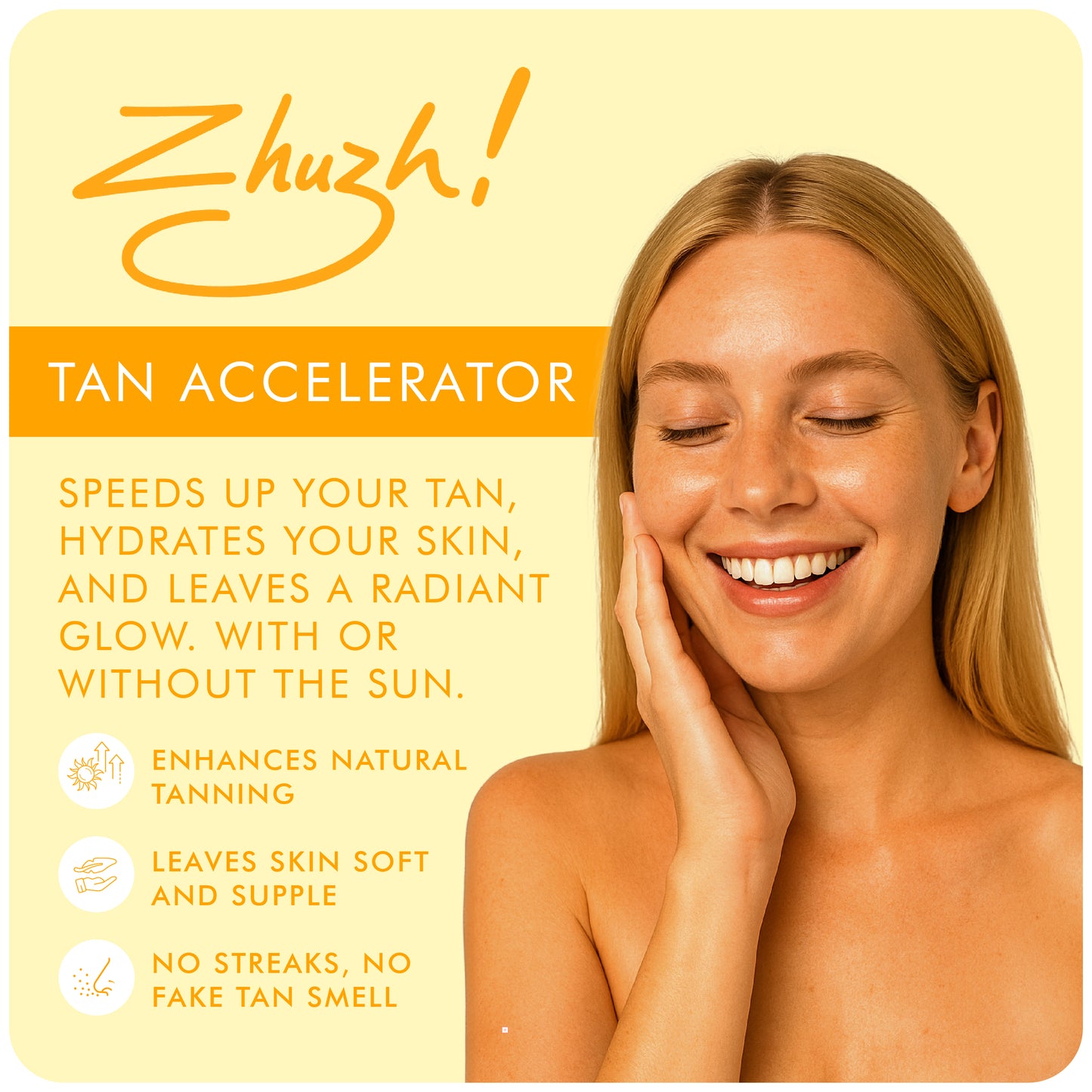 Zhuzh! Zhuzhette! Tan Accelerator Spray 100ml | Compact Travel Size Tanning Enhancer for Outdoor Sun & Sunbed Use