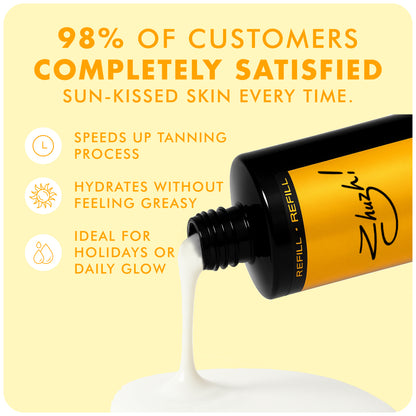 Zhuzh! Zhuzhette! Tan Accelerator Spray 100ml | Compact Travel Size Tanning Enhancer for Outdoor Sun & Sunbed Use