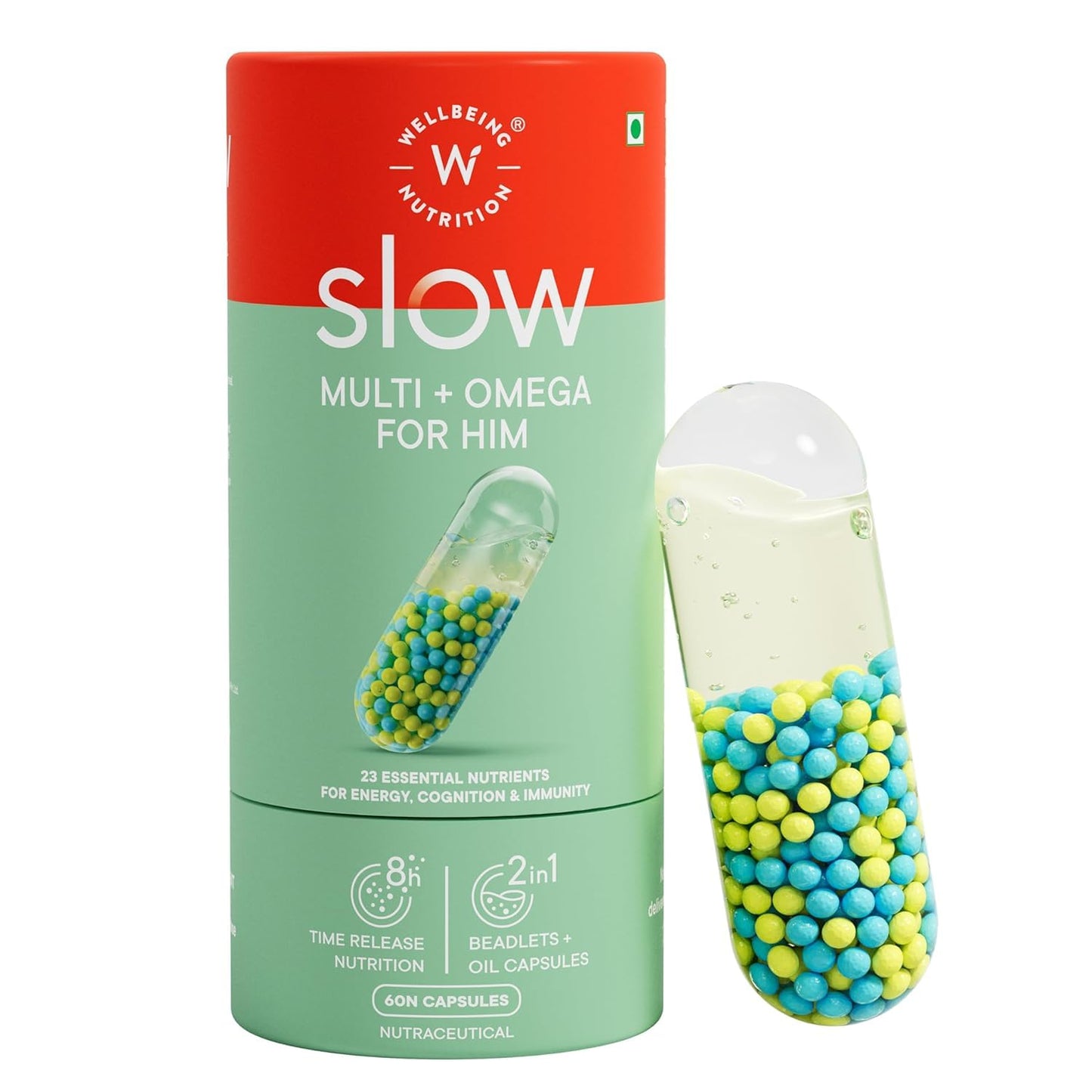 Wellbeing Nutrition Slow Multivitamin for Him (60 Capsules)