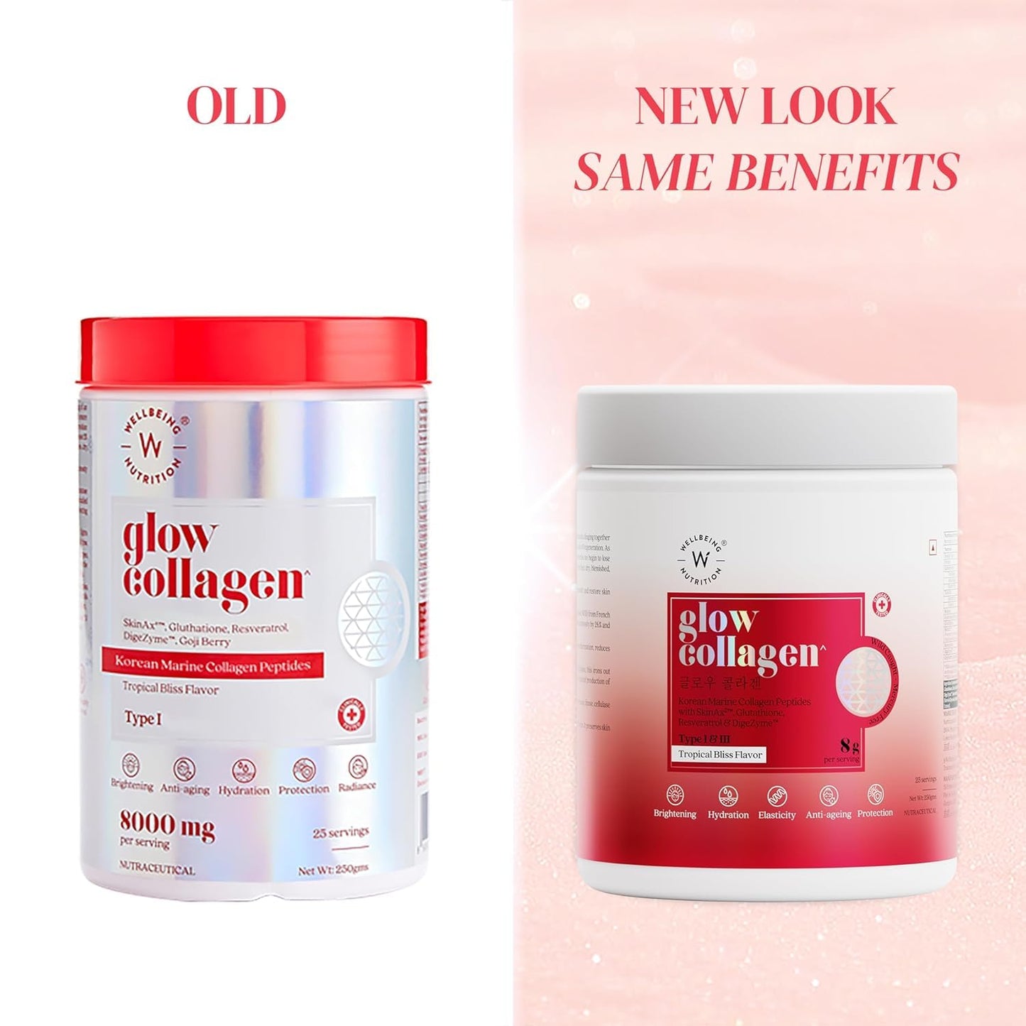 Wellbeing Nutrition Beauty Japanese Marine Collagen - Mango Peach Flavor - 250g