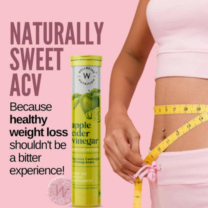 Wellbeing Nutrition Apple Cider Vinegar Effervescent Tablets | With Apple Cider Vinegar, Pomegranate & Garcinia Cambogia | 15 Tablets